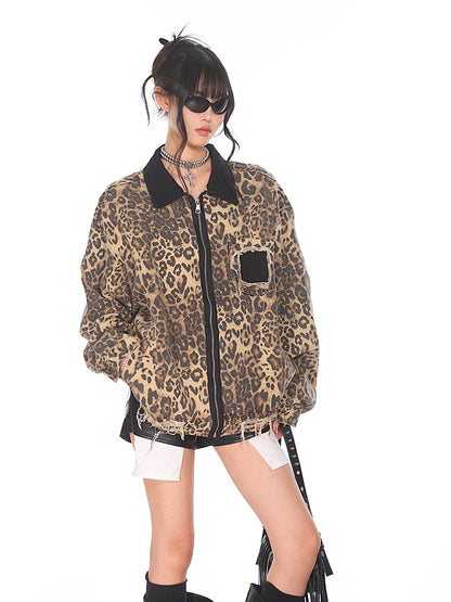 Leopard Collar Jacket