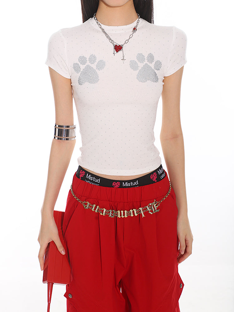 Paws Boat Neck Top