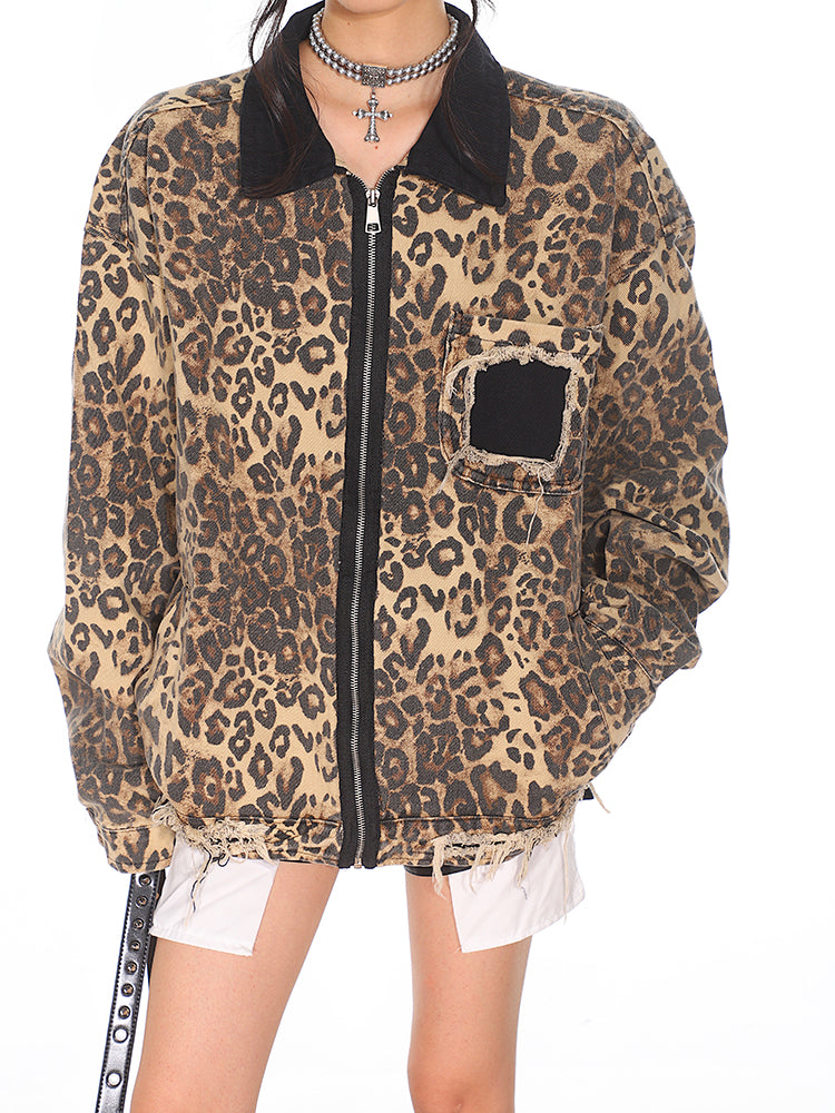 Leopard Collar Jacket