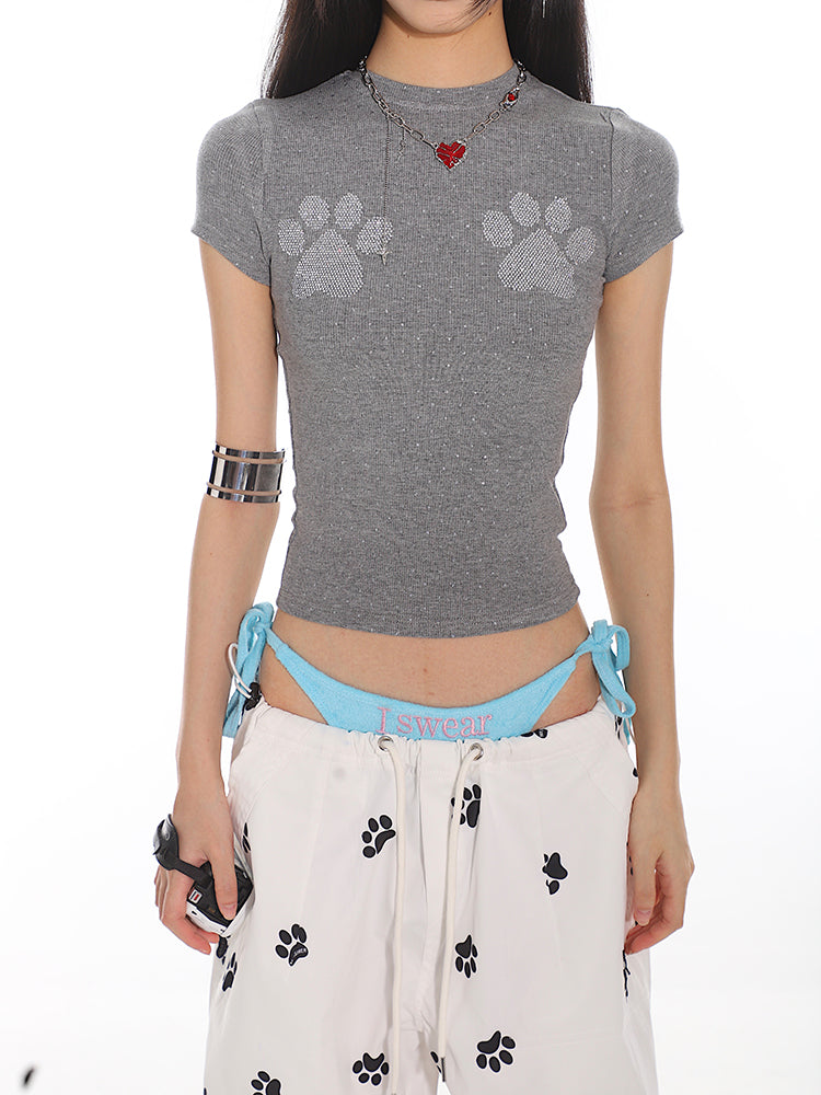 Paws Boat Neck Top