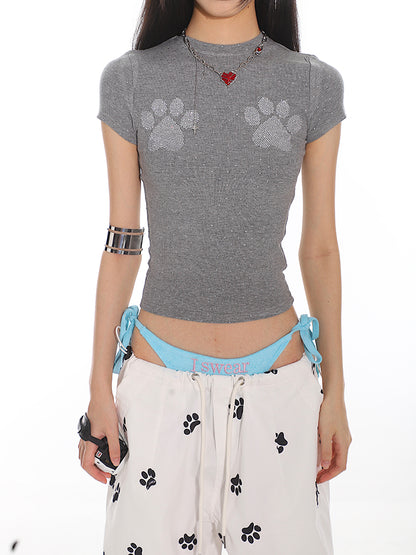 Paws Boat Neck Top