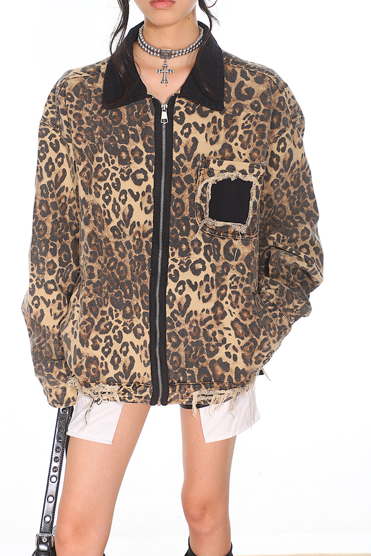 Leopard Collar Jacket