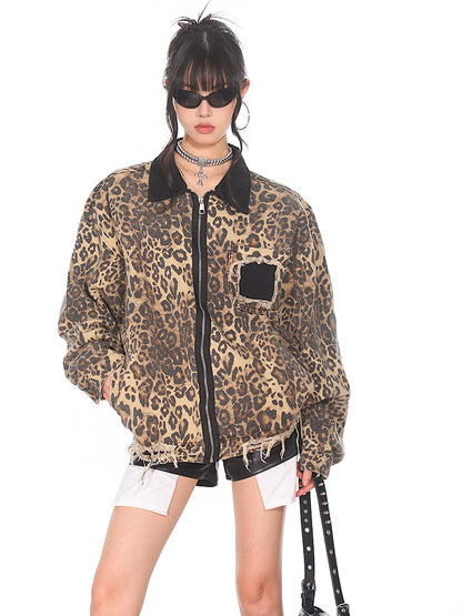 Leopard Collar Jacket