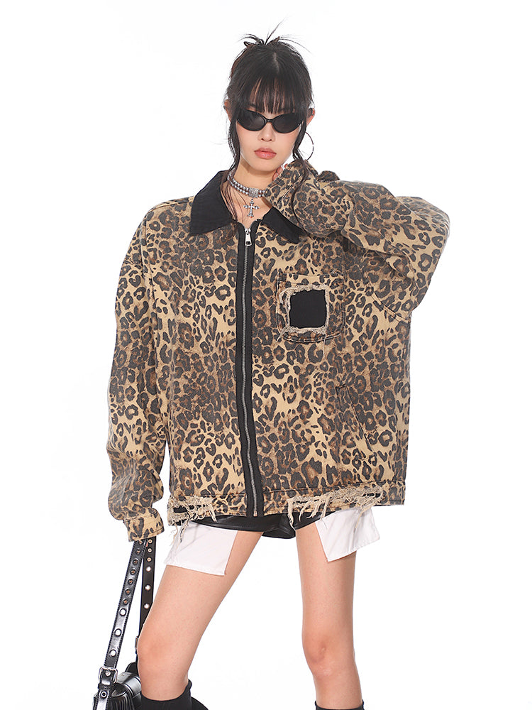 Leopard Collar Jacket