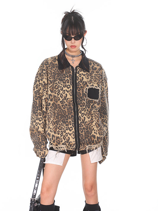 Leopard Collar Jacket